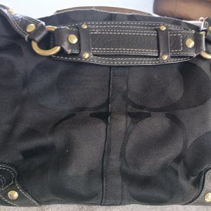Coach 10619 Carly Black Signature Purse With Duster Bag